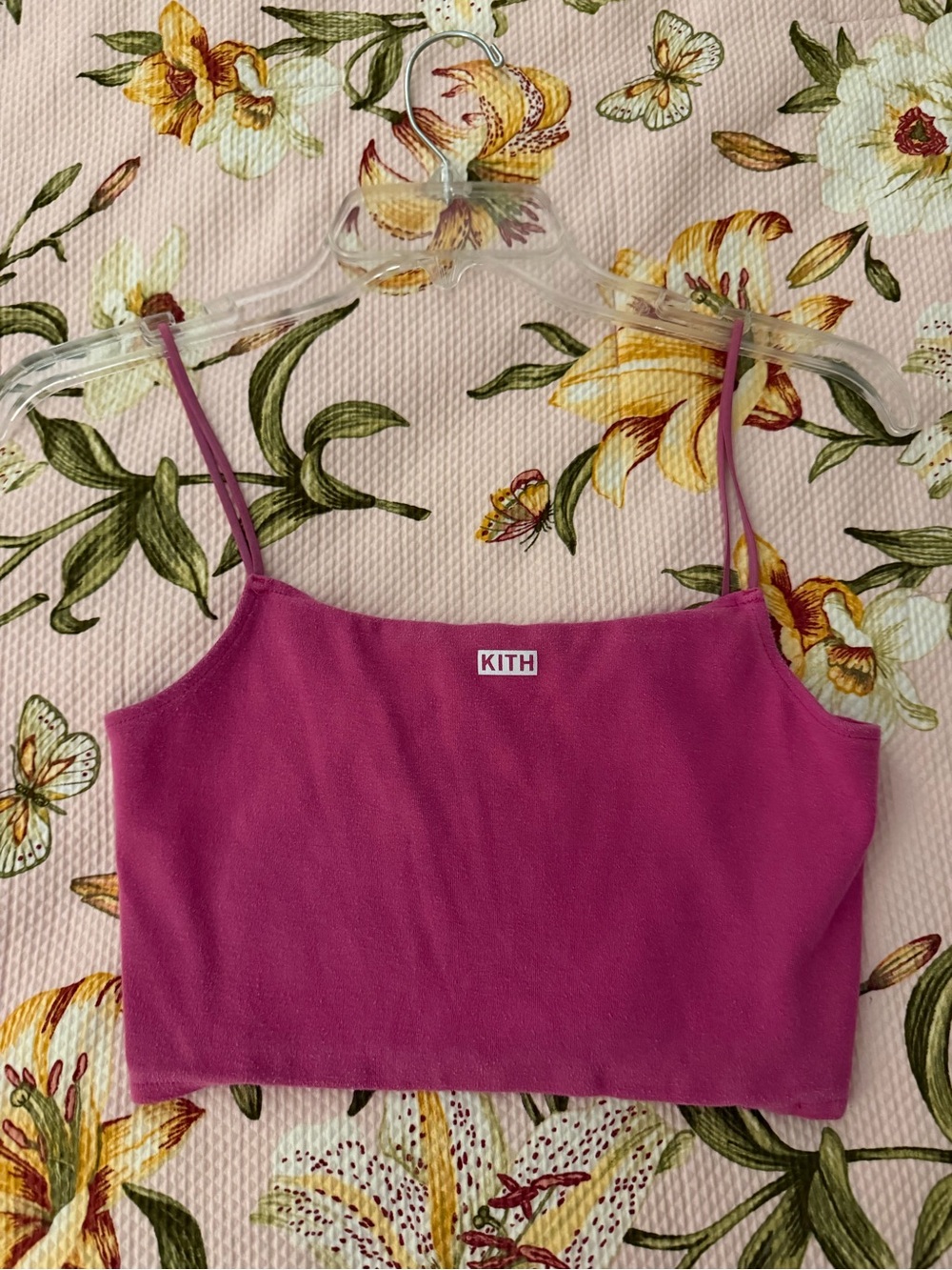 KITH Women's Magenta Cropped Camisole with Slim Straps